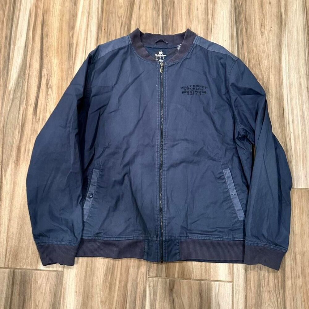 Disney Men's Navy and Blue Bomber Jacket